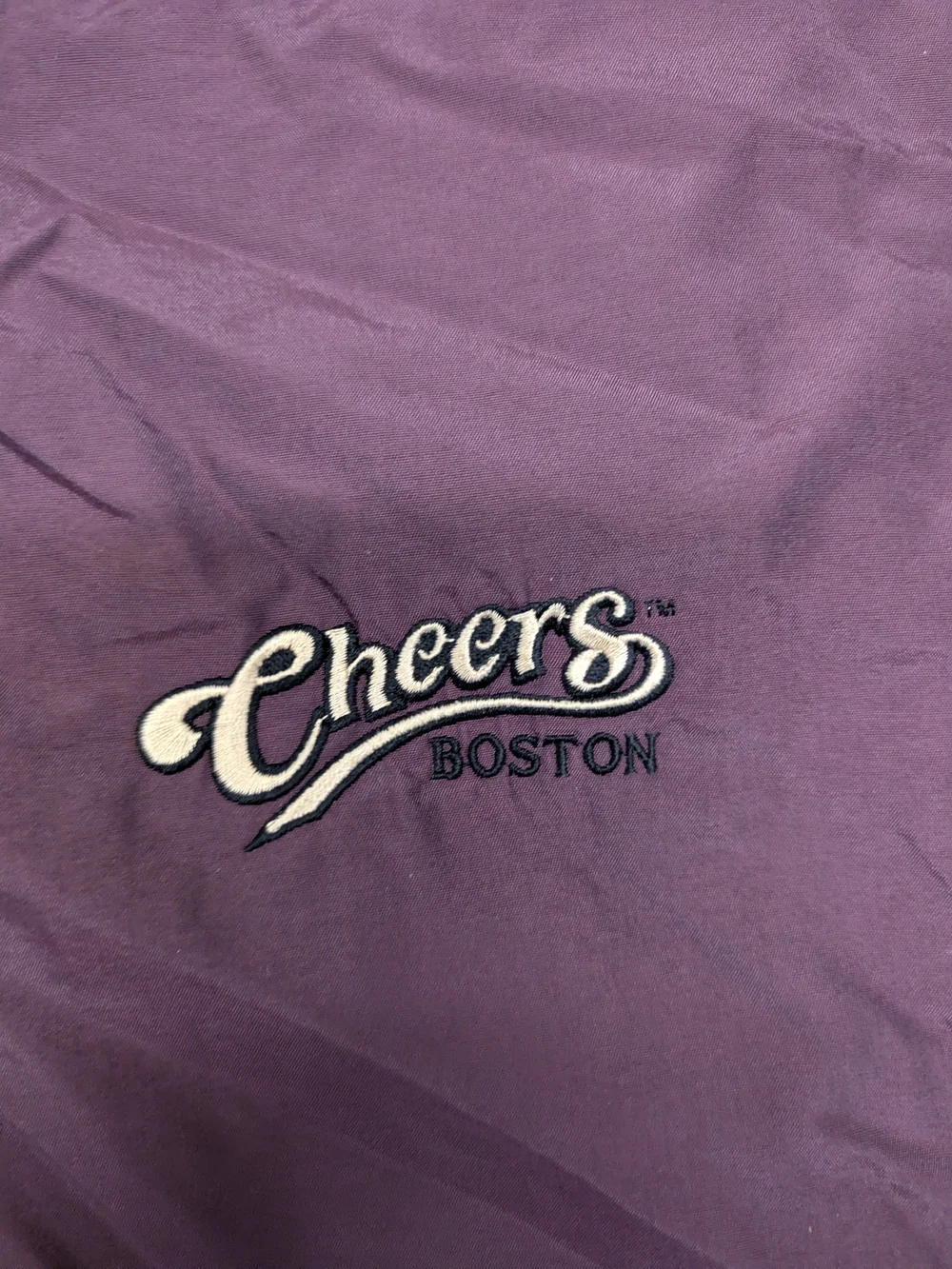 Cheers Boston Pullover Nylon Windbreaker Burgundy men's XL TV Citcom 80s